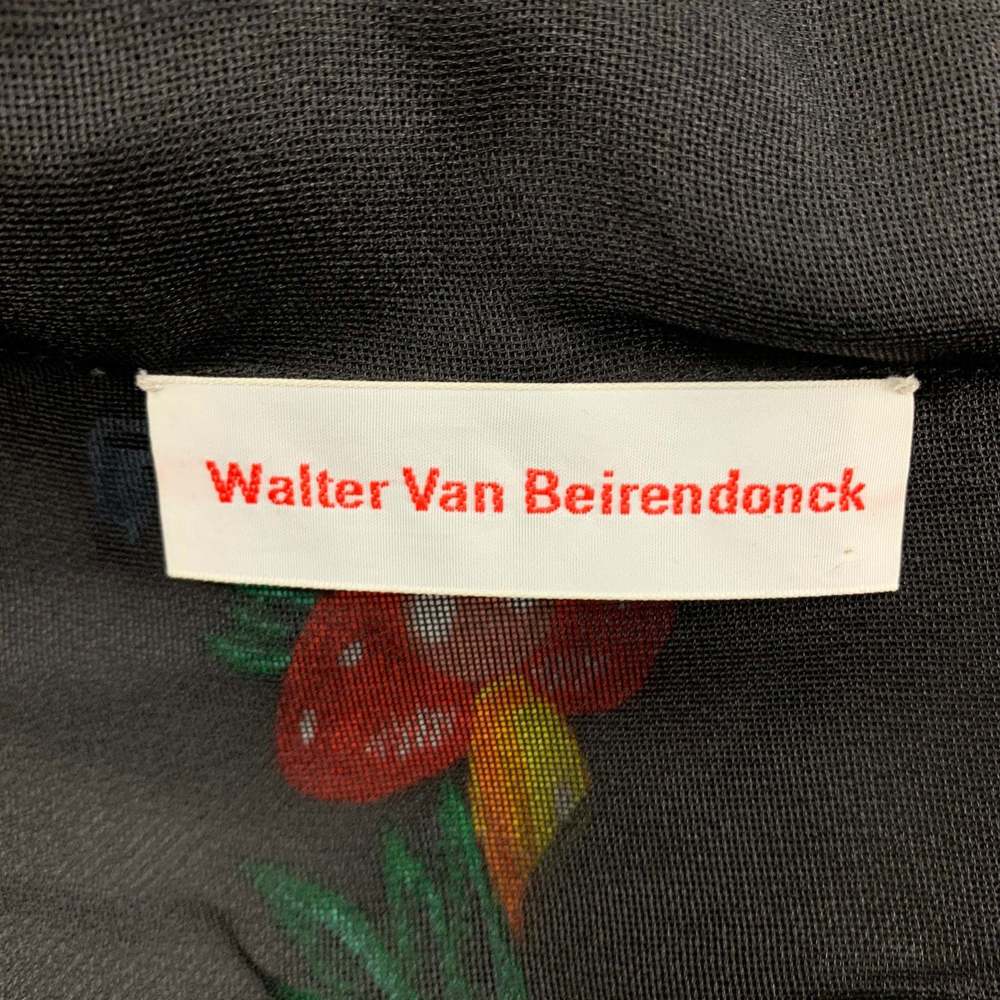 WALTER VAN BEIRENDONCK SS 16 Black Multi-Color Silk Jacket - Picture 6 of 6